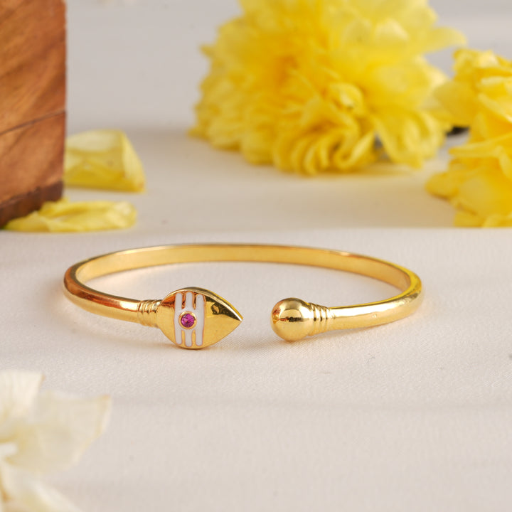 Traditional Silver Gold Plated Divine Vel Kappu
