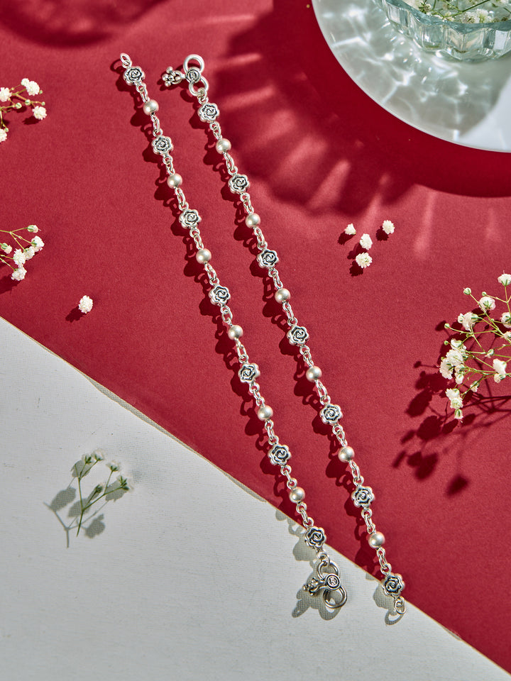 Floral Stone Bloom Harmony Anklet