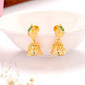 Peacock Design Green Stone Golden Kammal