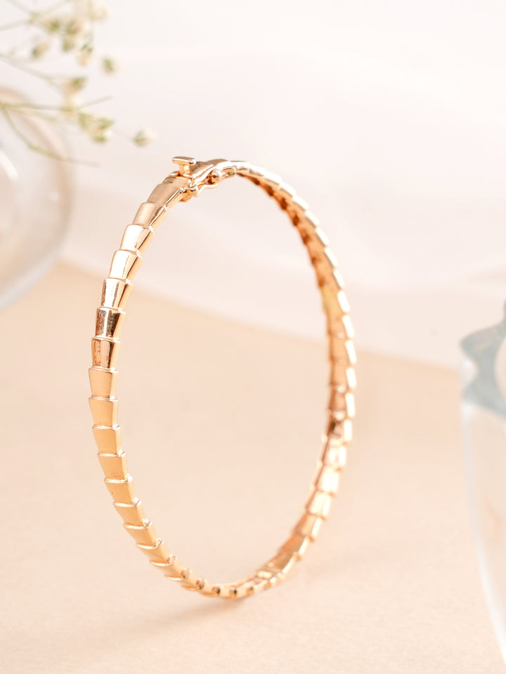 Rose Gold Serpenti Viper Flexible Kada