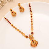 Elegant Emerald Temple Ruby Necklace