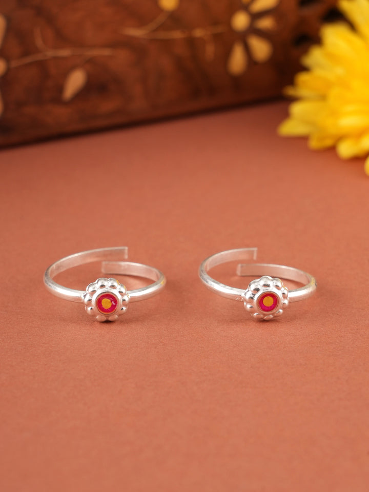 Floral Enamel Fancy Silver Metti