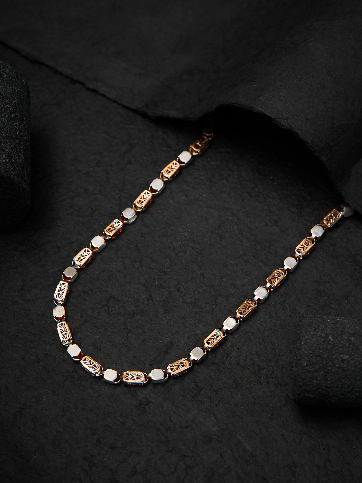 Rose Gold Celestial Box Men's Chain