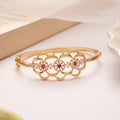 Pretty Pink Blossom Flower Design Golden Kada