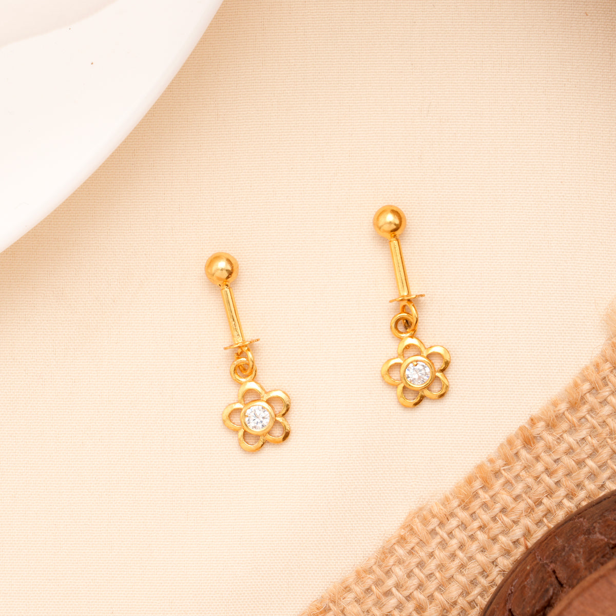 Floral Drop Silver Gold Plated Koppu