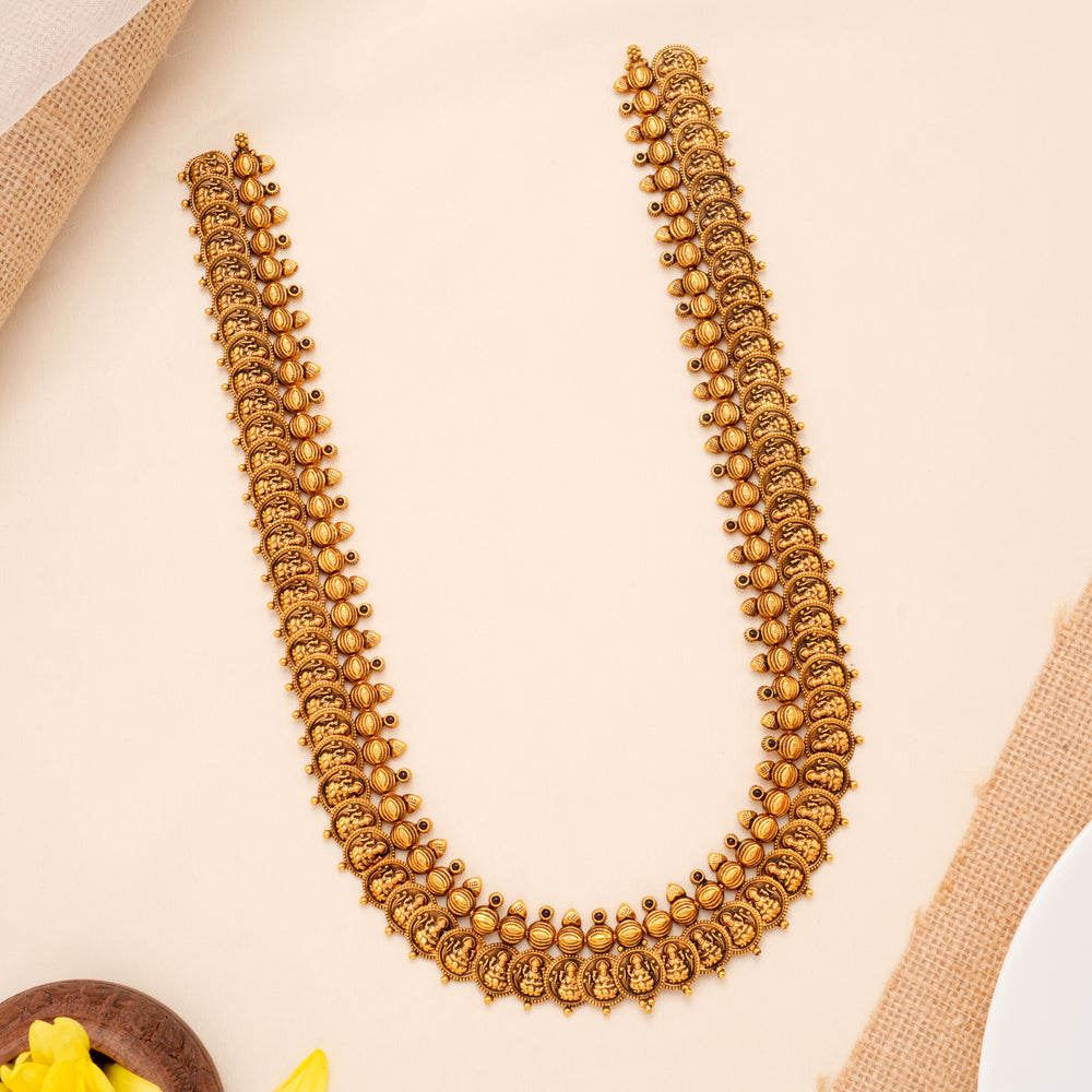 Temple Style Lakshmi Coin Golden Haram