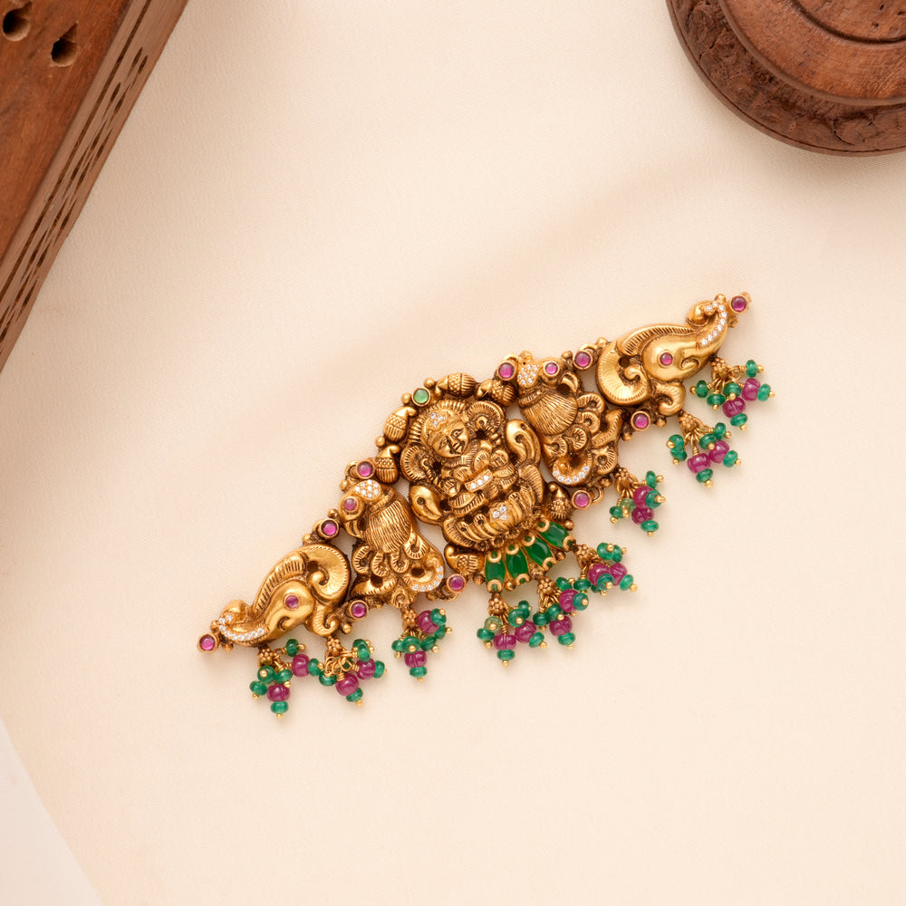 Ruby & Emerald Antique Lakshmi Golden Choker