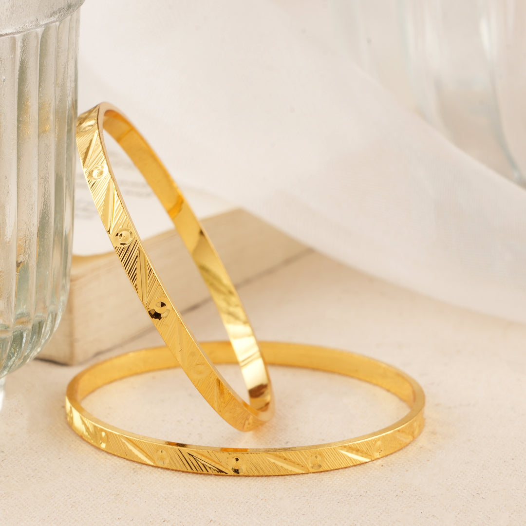 Graceful Touch Silver Gold Plated Baby Bangle