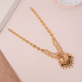 Trendy Triangular Pattern Casting Gold Haram