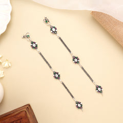 Emerald Ruby Oval Symphony Silver Anklet