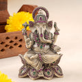 Elegant Antique Silver Vinayaka Murti Idol