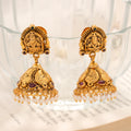 Temple Arch Lakshmi Golden Jhumka