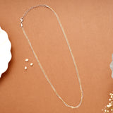 Triple Tone Layer Women’s Silver Chain