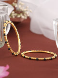 Traditional Black Beads and Gold Baby Bangle