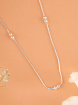 Dual Ball Silver Chain for Women