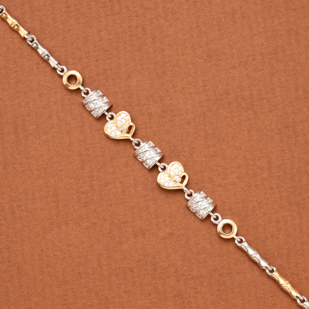 Premium Four Leaf Clover Design Silver Bracelet