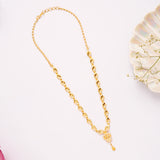 Elegant Flower Design Golden Necklace Set