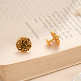 Antique Mini Floral Cluster Kundan Golden Stud