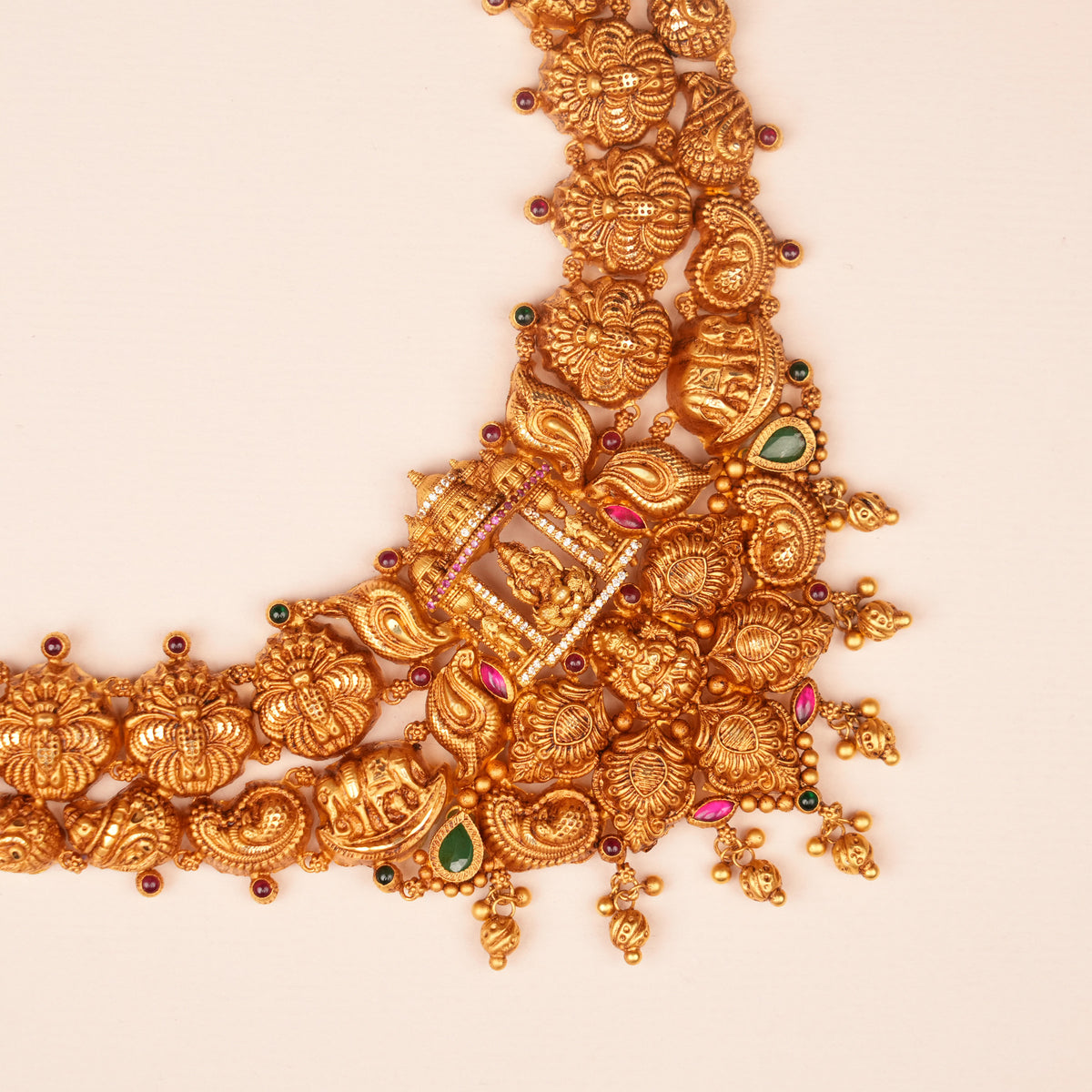 Antique Lakshmi Temple Bridal Gold Necklace