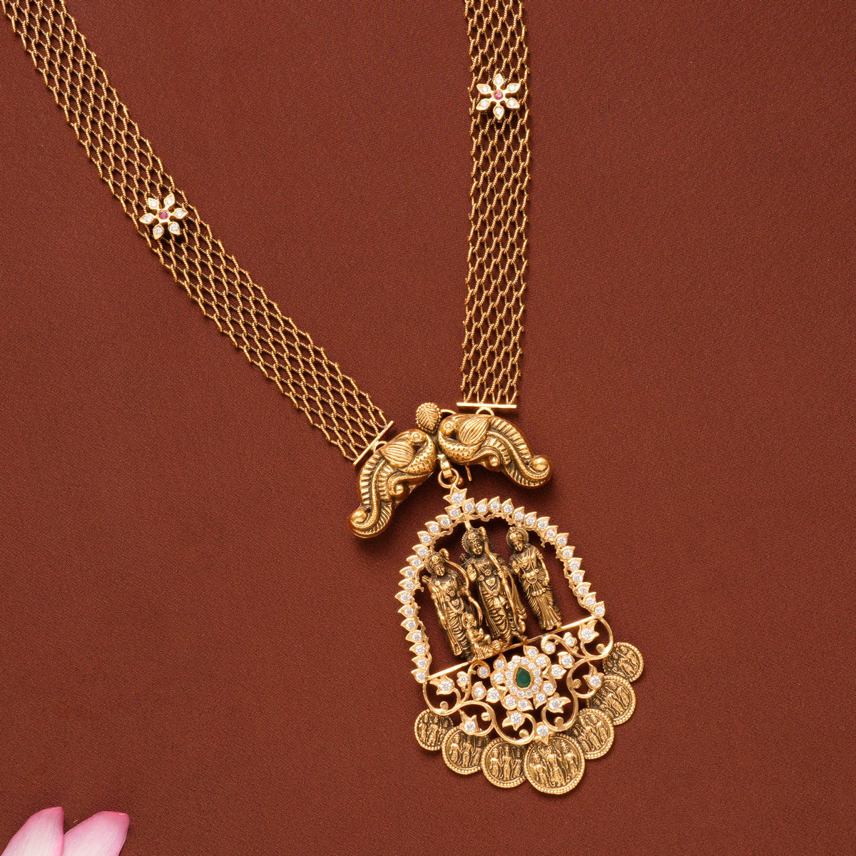 Antique Ramar Lakshman Seetha Gold Haram