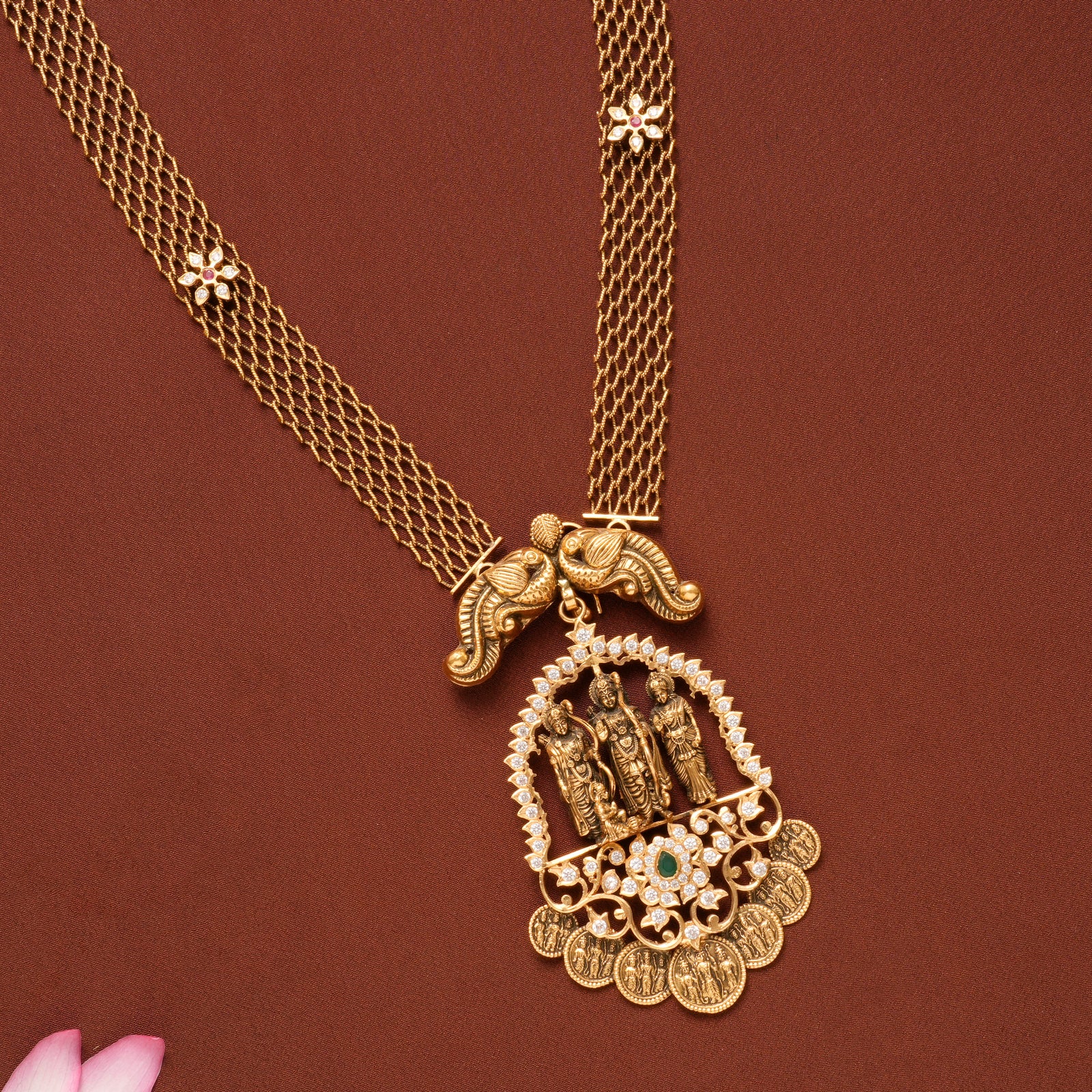 Antique Ramar Lakshman Seetha Gold Haram