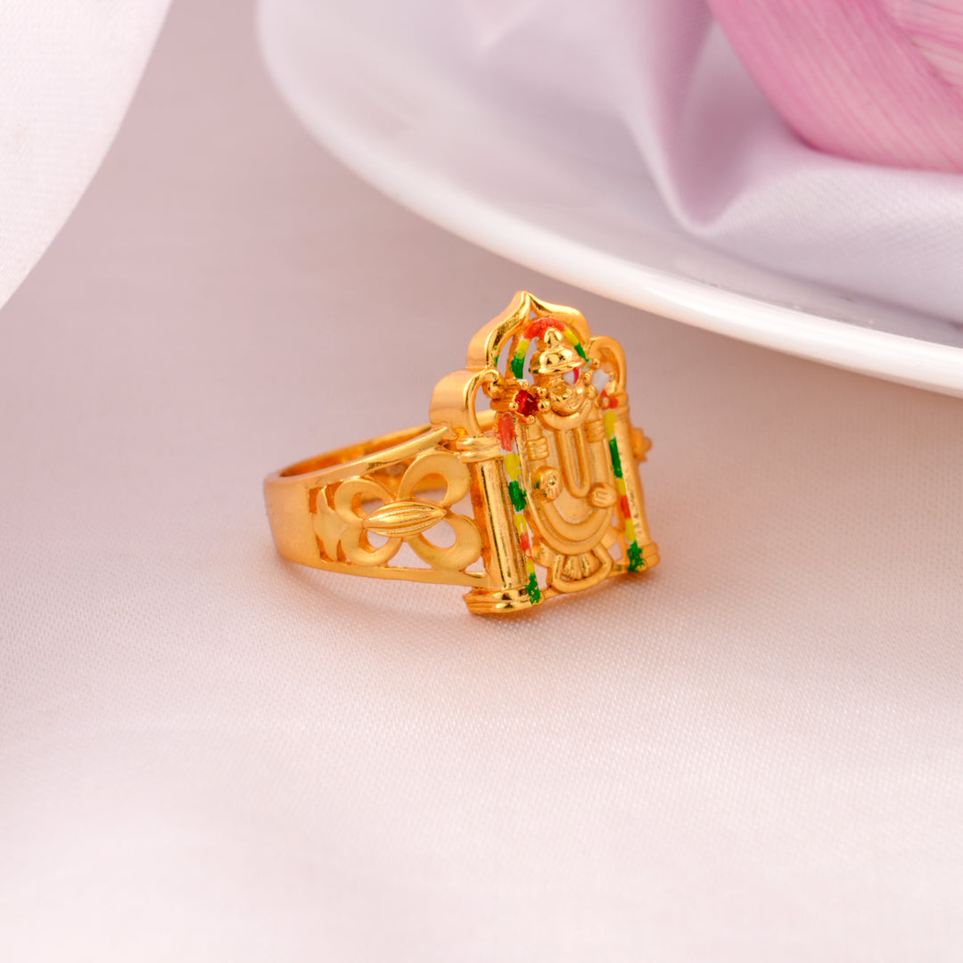 Sri Tirupati Golden Silver Ring