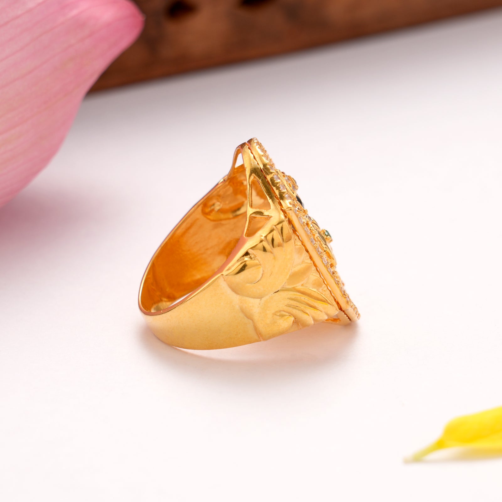 Tirupathi Balaji Golden Silver Ring
