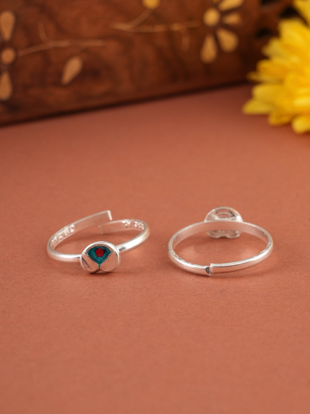 Luxe Enamel Silver Toe Ring