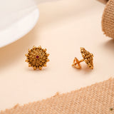 Stunning Red Stone Antique Golden Stud