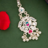 Radiant Drop Silver Keychain