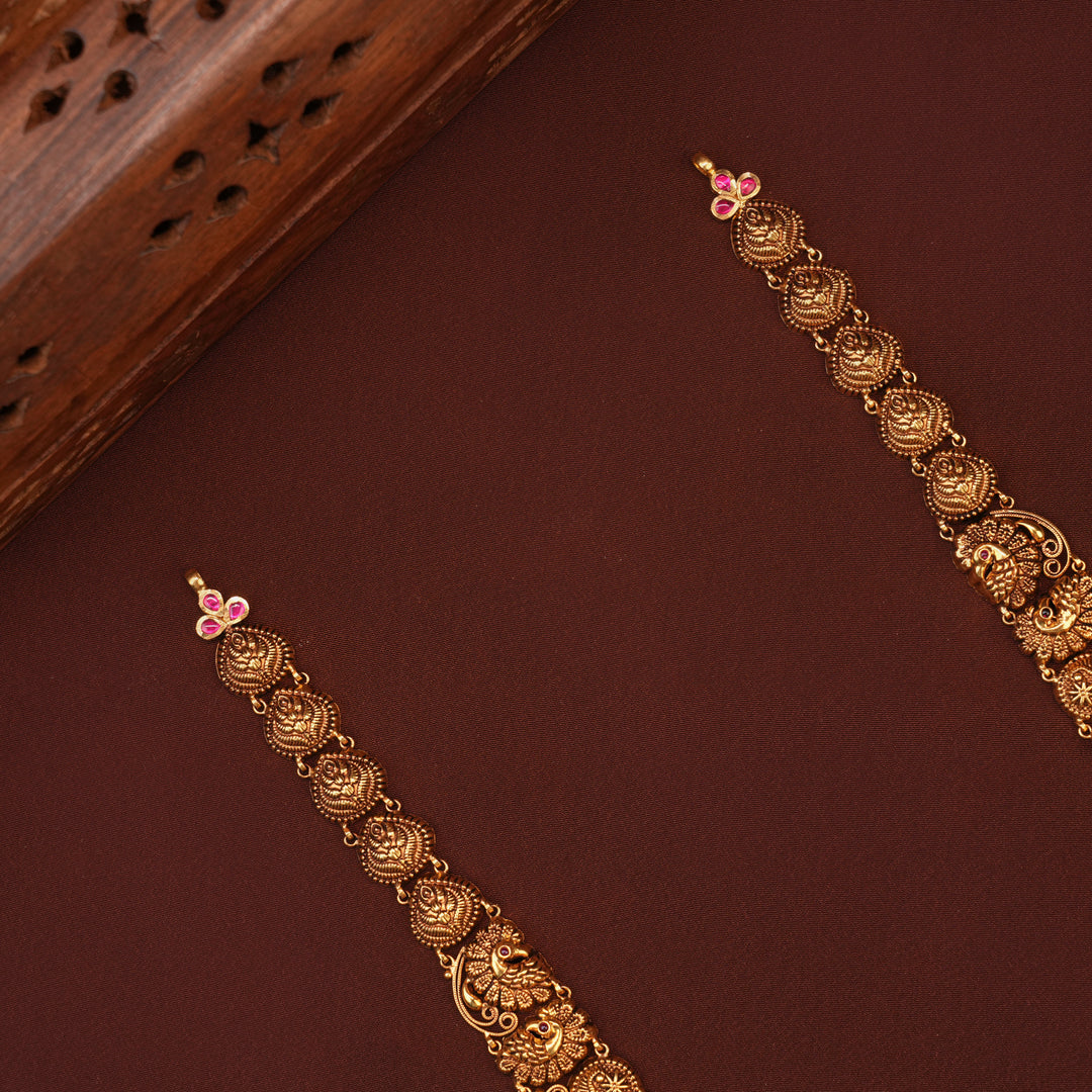 Classic Lakshmi Nagas with Ruby Gold Haram