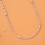 Stylish Twisted Pattern Kite Silver Chain