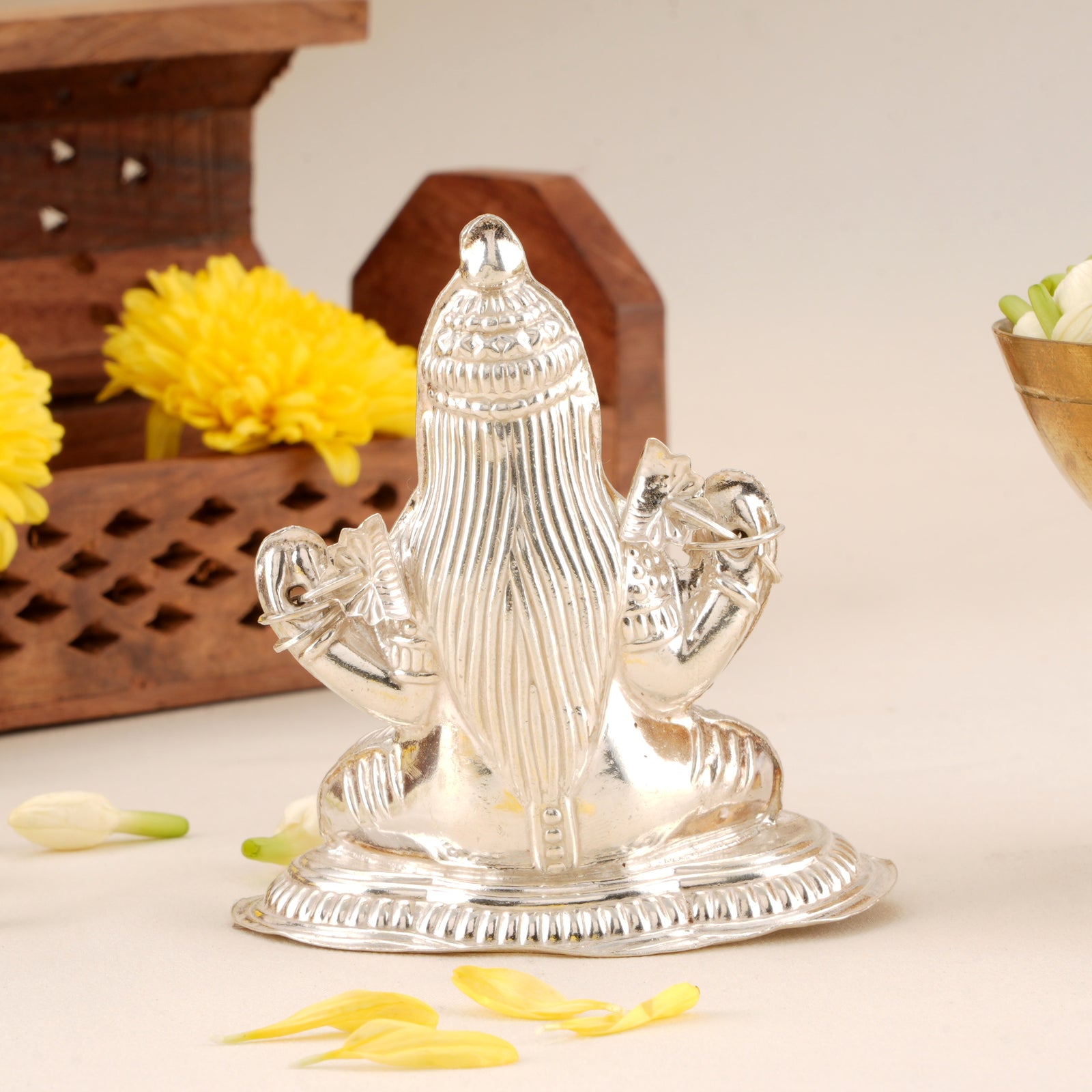 Spiritual Silver Idol of Goddess Lakshmi