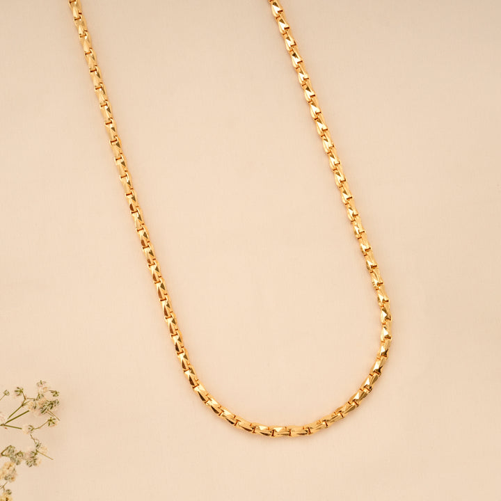 Silver Gold Plated Wheat Chain