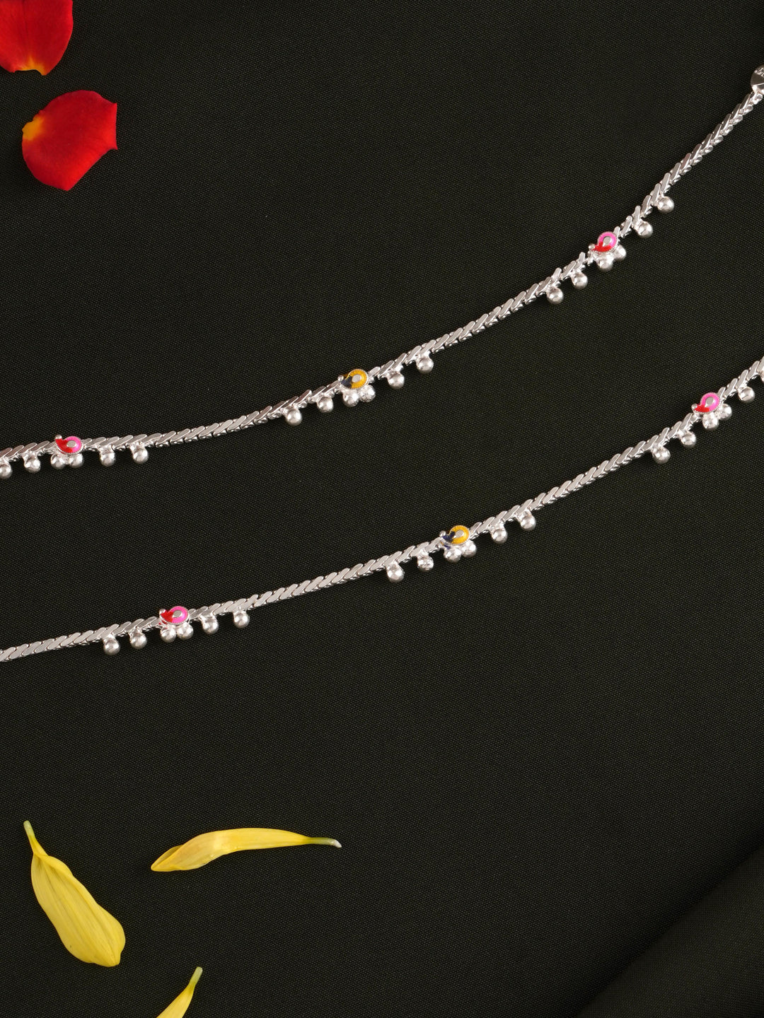 Tara Jhilmil Silver Anklet