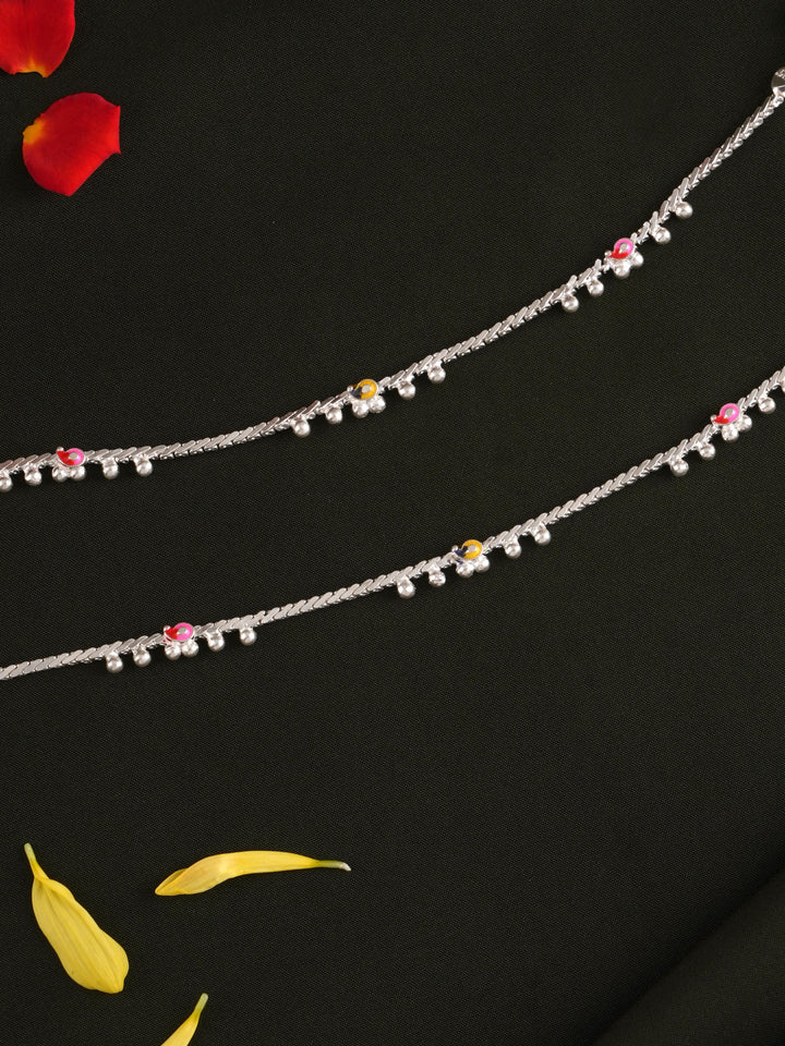 Tara Jhilmil Silver Anklet