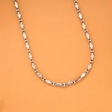 Flat Link Plain Men’s Silver Chain