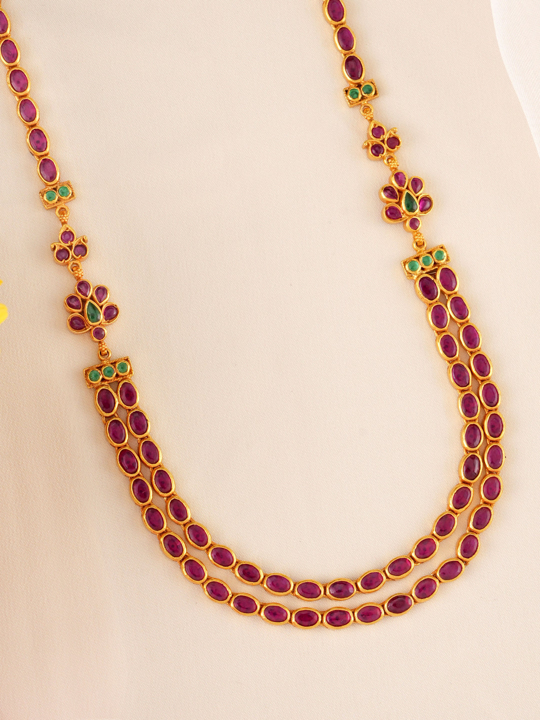 Double Layered Ruby Necklace