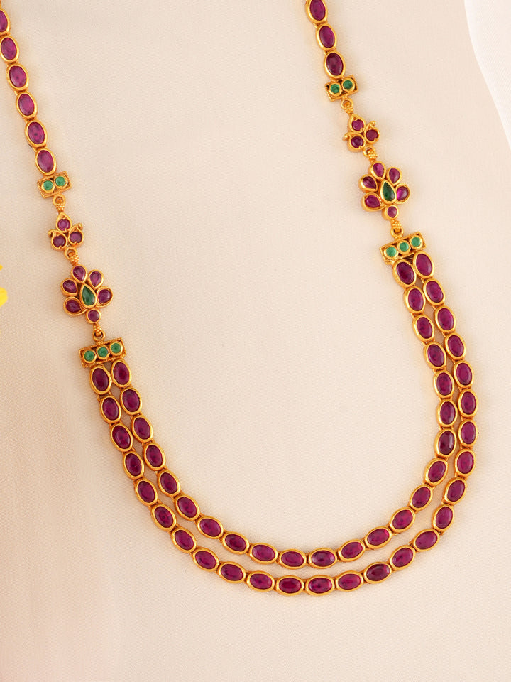 Double Layered Ruby Necklace