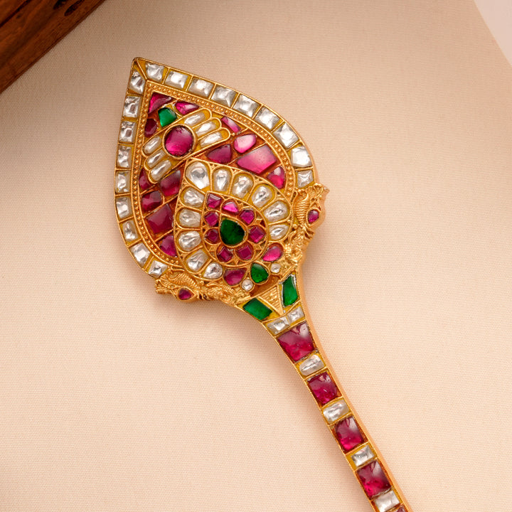 Murugan Vel Design Kundan Stone Jada Billa