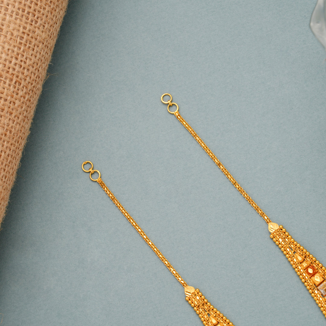 Gold Enamel Finish Ear Chain Mattal