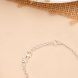 Cute Flower Face Enamel Baby Silver Bracelet