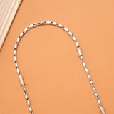 Stylish Twisted Pattern Kite Silver Chain