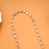 Flat Link Plain Men’s Silver Chain