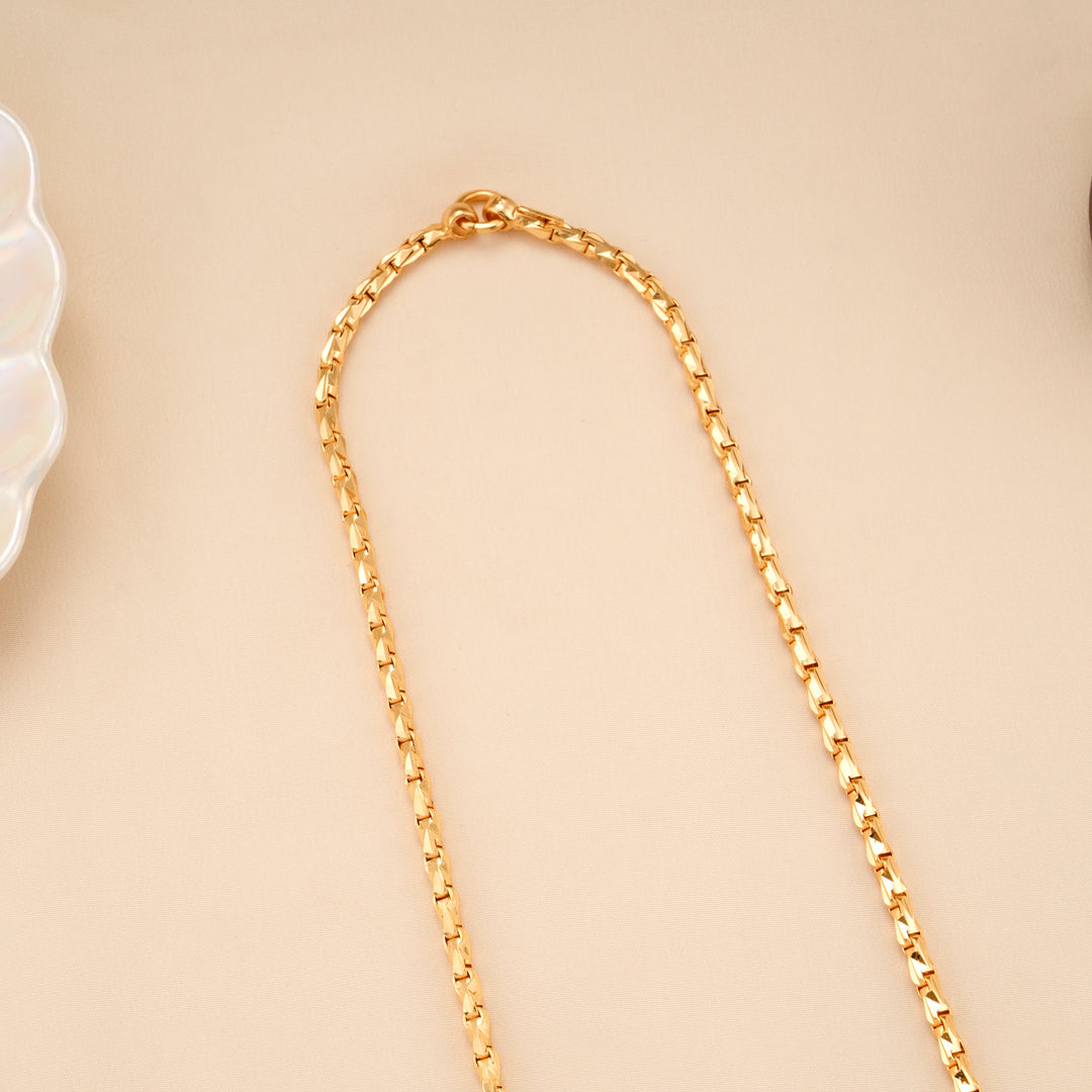 Silver Gold Plated Wheat Chain