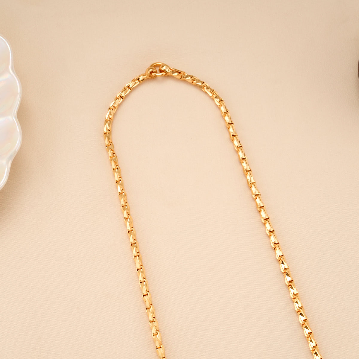Silver Gold Plated Wheat Chain