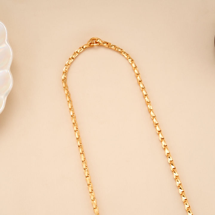 Silver Gold Plated Wheat Chain