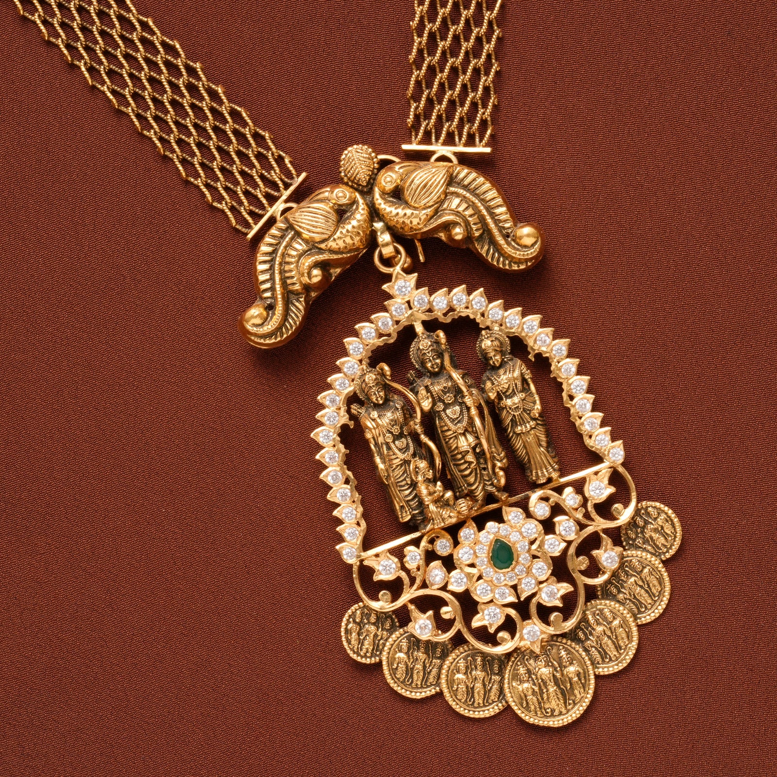 Antique Ramar Lakshman Seetha Gold Haram