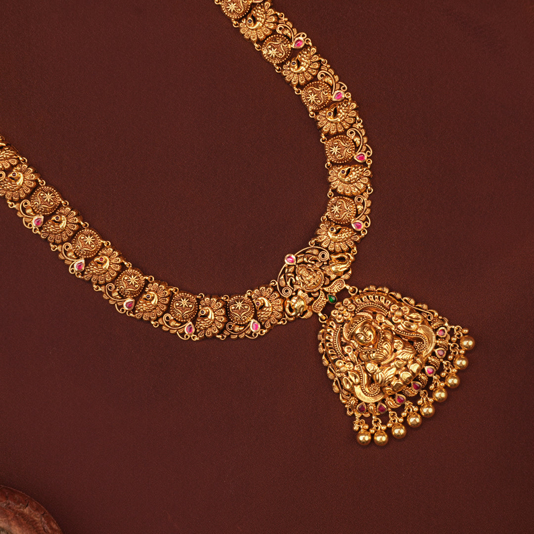 Classic Lakshmi Nagas with Ruby Gold Haram
