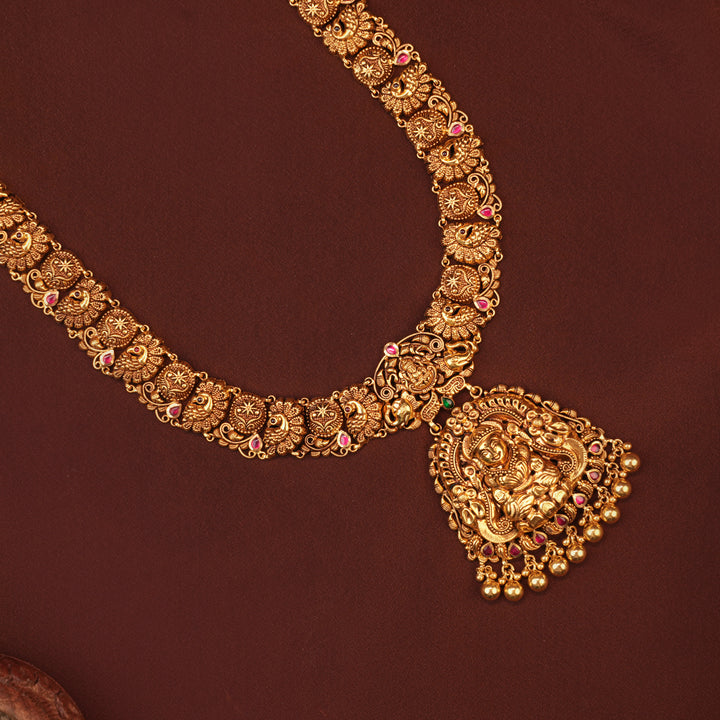 Classic Lakshmi Nagas with Ruby Gold Haram